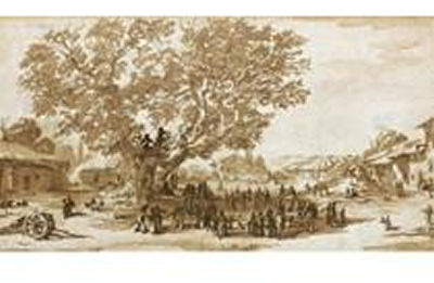 Sample artwork by Jacques Callot (1592 - 1635), known for prints and drawings of religious, landscape and allegorical subjects, stage sets - View similar artists and auction records