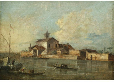 A VIEW OF THE VENETIAN LAGOON WITH THE ISLAND OF SAN JACOPO DI PALUDO by Giacomo Guardi - Auction record, sale price, and art valuation. Compare with similar artists and explore comparable artworks.