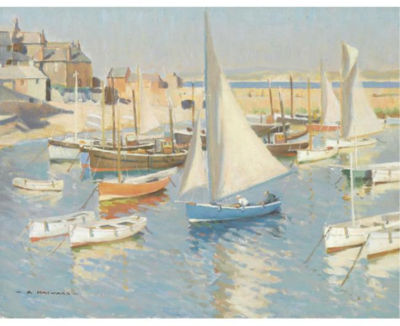THE HARBOUR AT POLPERRO by Arthur Hayward - Auction record, sale price, and art valuation. Compare with similar artists and explore comparable artworks.