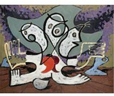 Abstract with Picassoesque Head