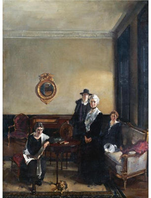 PORTRAIT OF MRS JOHN BROWN AND HER DAUGHTERS by David Alison - Auction record, sale price, and art valuation. Compare with similar artists and explore comparable artworks.