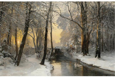 Sample artwork by Anders Andersen-Lundby (1841 - 1923), known for winter landscape painting - View similar artists and auction records