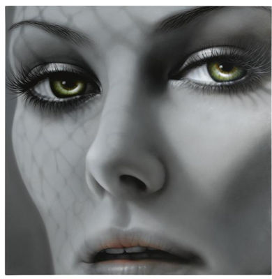 Sample artwork by Machiko Edmondson (Born 1961), known for photo-realistic female portrait painting - View similar artists and auction records