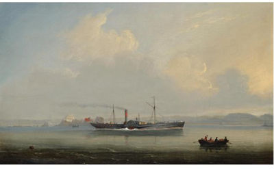 THE JERSEY-ST.MALO PADDLE STEAMER SUPERB OUTWARD BOUND FROM ST. HELIER WITH ELIZABETH CASTLE ASTERN by Philip John Ouless - Auction record, sale price, and art valuation. Compare with similar artists and explore comparable artworks.