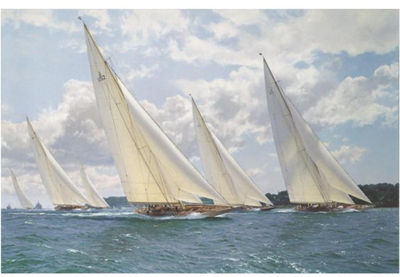 YANKEE HARD ON THE BREEZE by John Steven Dews - Auction record, sale price, and art valuation. Compare with similar artists and explore comparable artworks.