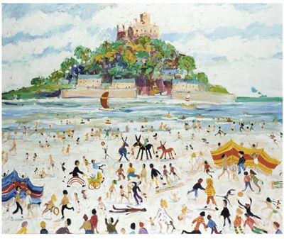 PLAYING CATCH WITH RUBY, ST. MICHAEL'S MOUNT