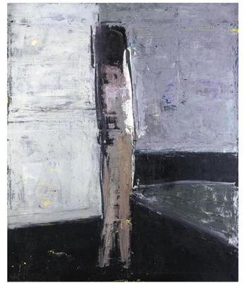 GREY INTERIOR WITH FIGURE