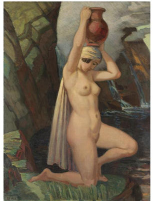 KNIENDE MIT KRUG (KNEELING NUDE WITH URN)