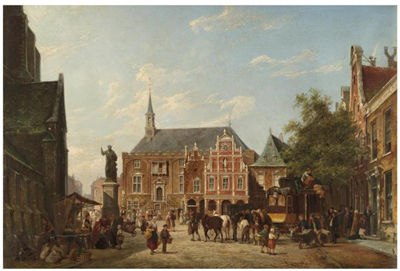 THE TOWN HALL AND MARKET PLACE, HAARLEM