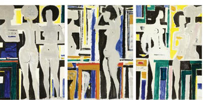Sample artwork by Yannis Moralis (1916 - 2009), known for painting and sculpture - View similar artists and auction records