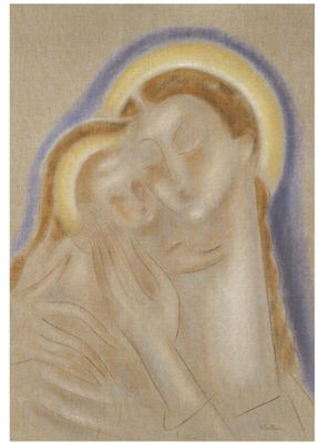 Sample artwork by Konstantinos Parthenis (1878 - 1967), known for abstract religious themed, landscape, still life and figure painting - View similar artists and auction records