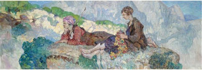 Sample artwork by Epaminondas Thomopoulos (1878 - 1974), known for impressionist bucolic figure in landscape painting, teaching - View similar artists and auction records