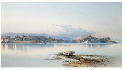 VIEW OF CORFU by Angelos Giallina - Auction record, sale price, and art valuation. Compare with similar artists and explore comparable artworks.