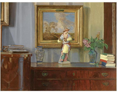 INTERIOR WITH CHINESE FIGURINE