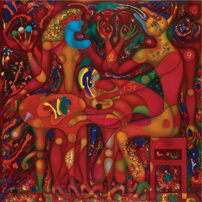 Sample artwork by Alexander Sitnikov (Born 1945), known for fantasy figure, genre, allegorical painting - View similar artists and auction records