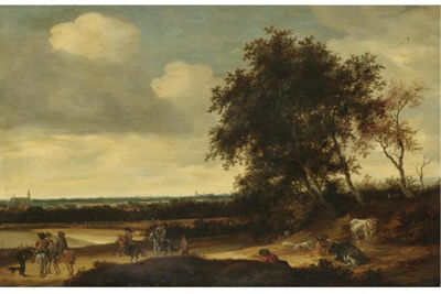 Sample artwork by Jacob Salomonsz van Ruysdael (1629 - 1681), known for dutch landscape paintings - View similar artists and auction records