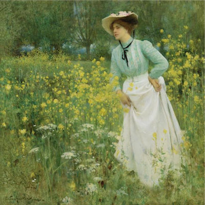 A MORNING WALK by Arthur Hacker - Auction record, sale price, and art valuation. Compare with similar artists and explore comparable artworks.