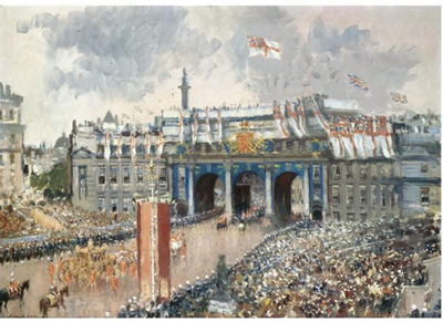 THE CORONATION PROCESSION ON THE MALL, 1953