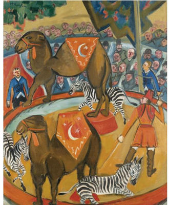 ZIRKUS MIT DROMEDAREN (CIRCUS WITH DROMEDARIES) by Max Herman Pechstein - Auction record, sale price, and art valuation. Compare with similar artists and explore comparable artworks.
