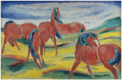 WEIDENDE PFERDE III (GRAZING HORSES III)