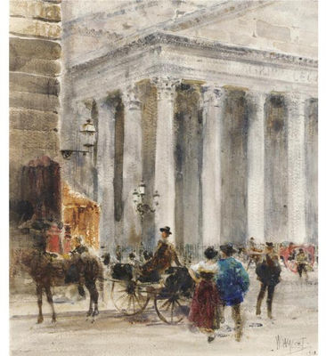 HORSE AND CARRIAGE AT THE ROYAL EXCHANGE