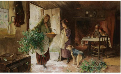 Sample artwork by Carlton Alfred Smith (1853 - 1946), known for domestic genre and figure painting - View similar artists and auction records