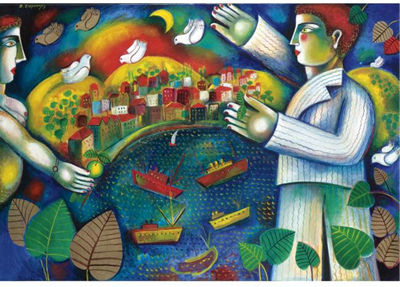 LOVERS BY THE HARBOUR by Vassilis Sperantsas - Auction record, sale price, and art valuation. Compare with similar artists and explore comparable artworks.