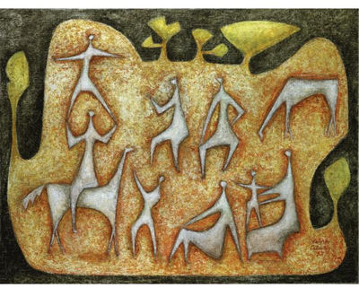 Sample artwork by Valerios Caloutsis (1927 - 2004), known for painting - View similar artists and auction records