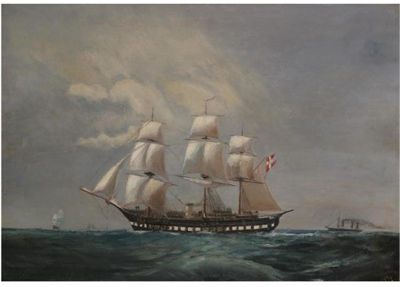 THE FRIGATE "SJELLAND" by Jean Altamura - Auction record, sale price, and art valuation. Compare with similar artists and explore comparable artworks.