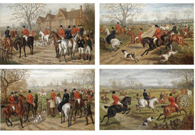 THE MEET; DRAWING COVER; TAKING THE FENCE; THE KILL (set of 4) by Edward Benjamin Herberte - Auction record, sale price, and art valuation. Compare with similar artists and explore comparable artworks.