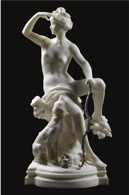 DIANA WITH HER HOUND by Luca Madrassi - Auction record, sale price, and art valuation. Compare with similar artists and explore comparable artworks.