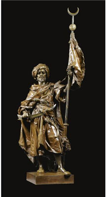 LE MADHI (AN ARAB WARRIOR WITH A STANDARD) by Henri Honore Ple - Auction record, sale price, and art valuation. Compare with similar artists and explore comparable artworks.