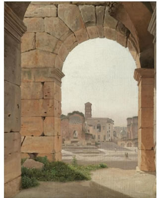 FORUM ROMANUM SET FRA COLOSSEUM (THE FORUM ROMANUM FROM THE COLOSSEUM) by Christoffer Wilhelm Eckersberg - Auction record, sale price, and art valuation. Compare with similar artists and explore comparable artworks.