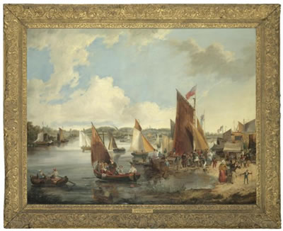 THE WATER FROLIC ON THE RIVER BURE AT WROXHAM, NORFOLK by John Berney Ladbrooke - Auction record, sale price, and art valuation. Compare with similar artists and explore comparable artworks.