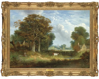 WOODED LANDSCAPE WITH A DISTANT VIEW IN NORFOLK by William Henry Crome - Auction record, sale price, and art valuation. Compare with similar artists and explore comparable artworks.
