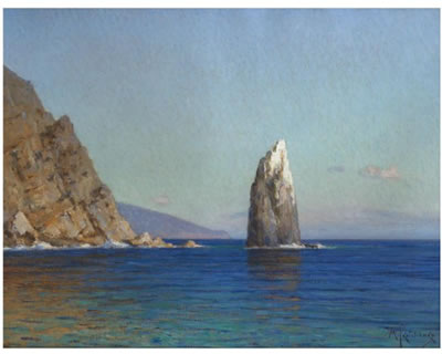 THE SAIL ROCK, YALTA by Michail Tkatchenko - Auction record, sale price, and art valuation. Compare with similar artists and explore comparable artworks.