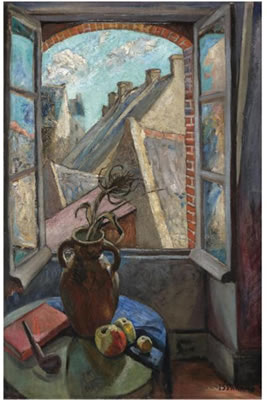 Sample artwork by Nicolai Isaiev (1891 - 1977), known for cubist painting, still life objects, graphics, stage design - View similar artists and auction records