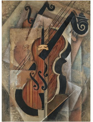 CUBIST STILL LIFE WITH VIOLIN