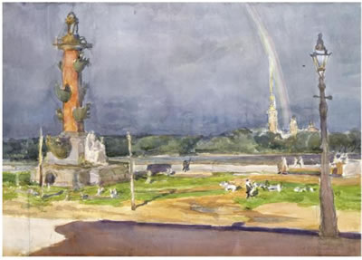 RAINBOW OVER VASILIEVSKY ISLAND, ST. PETERSBURG