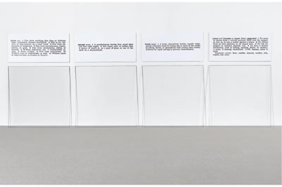 "GLASS - ONE AND FOUR DEFINED" by Joseph Kosuth - Auction record, sale price, and art valuation. Compare with similar artists and explore comparable artworks.