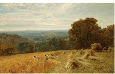 Sample artwork by George Vicat Cole (1833 - 1893), known for panoramic bucolic landscape, water and mountain scenes - View similar artists and auction records