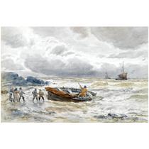 BRINGING IN THE CATCH AND BRINGING IN THE CATCH WITH A COTTAGE IN THE DISTANCE by Alexander Ballingall - Auction record, sale price, and art valuation. Compare with similar artists and explore comparable artworks.