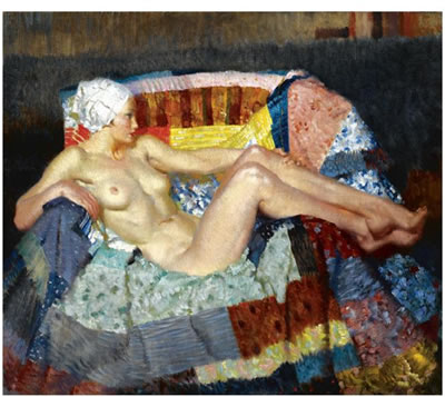 Sample artwork by William Russell (Sir William) Flint (1880 - 1969), known for watercolor painting, etching, drypoint, nude dancing females, freelance illustration - View similar artists and auction records