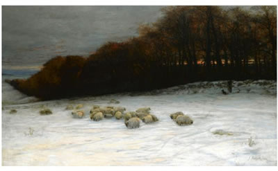 WHEN SNOW THE PASTURE SHEETS