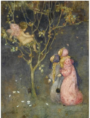 Sample artwork by Katherine Cameron (1874 - 1965), known for fairy tale illustration, floral painting - View similar artists and auction records