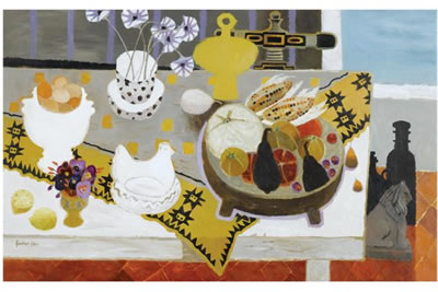Sample artwork by Mary Fedden (1915 - 2012), known for fruit and floral still-life, animal and landscape painting, teaching - View similar artists and auction records