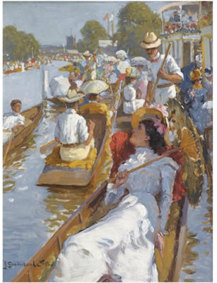 HENLEY REGATTA by John Sanderson-Wells - Auction record, sale price, and art valuation. Compare with similar artists and explore comparable artworks.