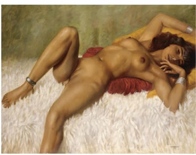 RECLINING NUDE ON A RUG by Marcel Renee von Herrfeldt - Auction record, sale price, and art valuation. Compare with similar artists and explore comparable artworks.