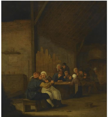 A TAVERN SCENE WITH PEASANTS DRINKING AND SMOKING by Bartholomeus Jansz Molenaer - Auction record, sale price, and art valuation. Compare with similar artists and explore comparable artworks.