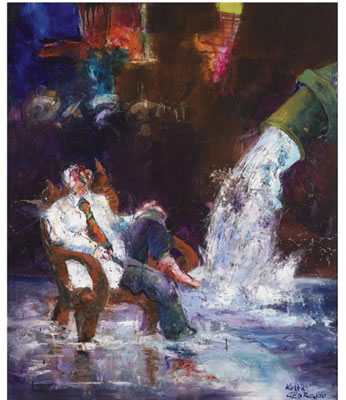 Sample artwork by Kostis Georgiou (Born 1956), known for painting - View similar artists and auction records